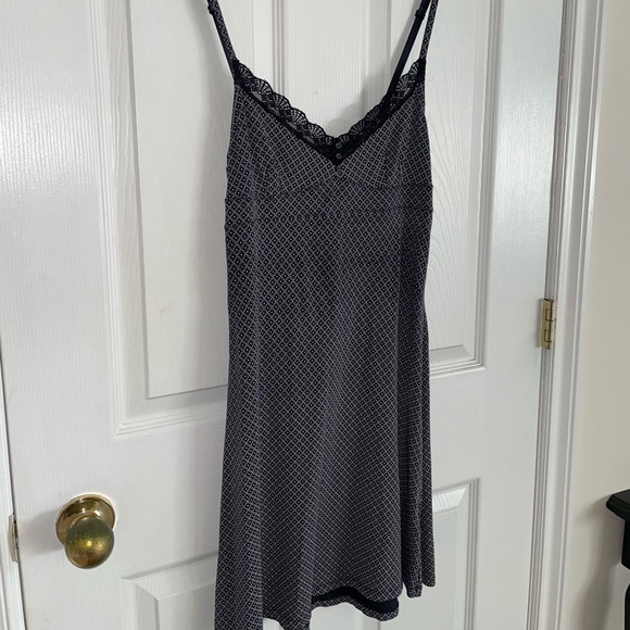 Patterned Black Lingerie Style Dress - Picture 2 of 8